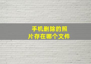 手机删除的照片存在哪个文件