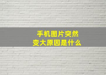 手机图片突然变大原因是什么