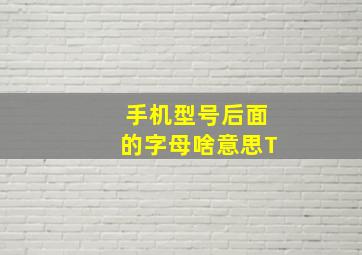 手机型号后面的字母啥意思T