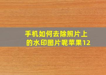 手机如何去除照片上的水印图片呢苹果12