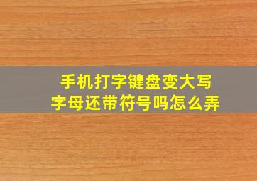 手机打字键盘变大写字母还带符号吗怎么弄