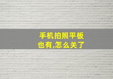 手机拍照平板也有,怎么关了