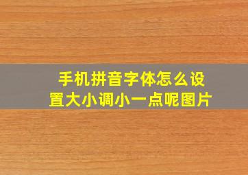 手机拼音字体怎么设置大小调小一点呢图片