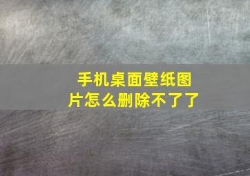 手机桌面壁纸图片怎么删除不了了