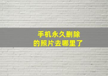 手机永久删除的照片去哪里了