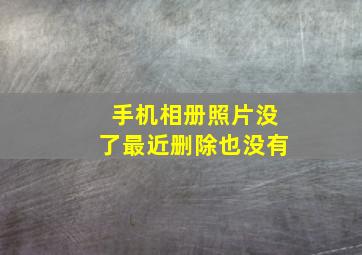 手机相册照片没了最近删除也没有