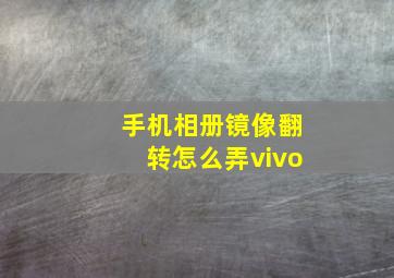 手机相册镜像翻转怎么弄vivo