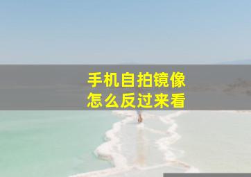 手机自拍镜像怎么反过来看