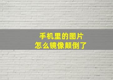 手机里的图片怎么镜像颠倒了