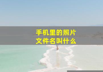 手机里的照片文件名叫什么