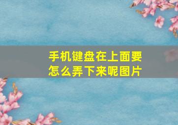 手机键盘在上面要怎么弄下来呢图片