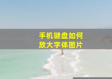 手机键盘如何放大字体图片