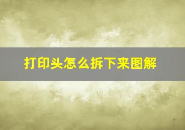 打印头怎么拆下来图解