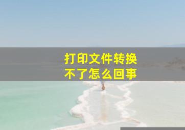 打印文件转换不了怎么回事