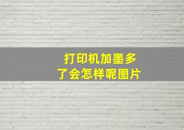 打印机加墨多了会怎样呢图片