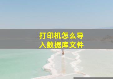 打印机怎么导入数据库文件