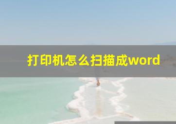 打印机怎么扫描成word