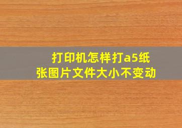 打印机怎样打a5纸张图片文件大小不变动