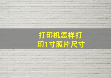 打印机怎样打印1寸照片尺寸