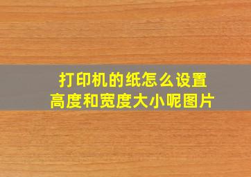 打印机的纸怎么设置高度和宽度大小呢图片