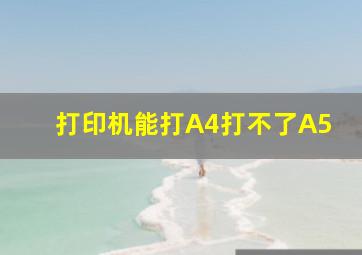 打印机能打A4打不了A5