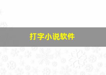 打字小说软件