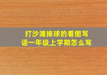 打沙滩排球的看图写话一年级上学期怎么写