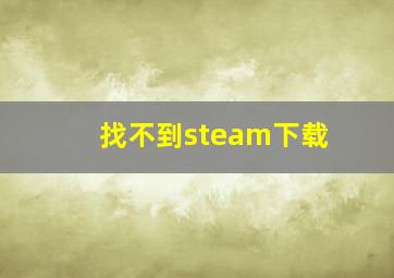 找不到steam下载