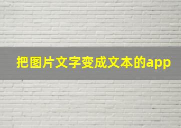 把图片文字变成文本的app