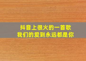 抖音上很火的一首歌我们的爱到永远都是你