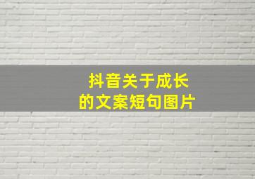 抖音关于成长的文案短句图片