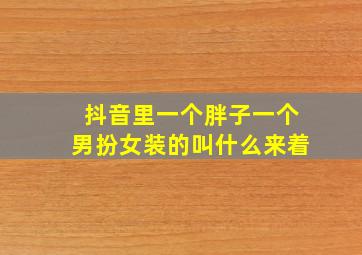 抖音里一个胖子一个男扮女装的叫什么来着