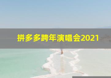 拼多多跨年演唱会2021