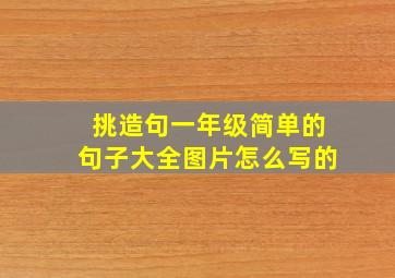 挑造句一年级简单的句子大全图片怎么写的