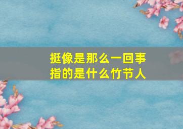 挺像是那么一回事指的是什么竹节人