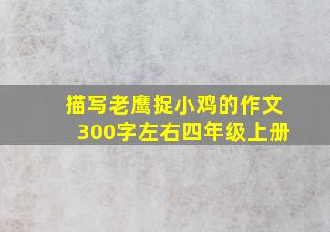 描写老鹰捉小鸡的作文300字左右四年级上册