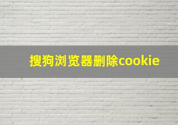 搜狗浏览器删除cookie