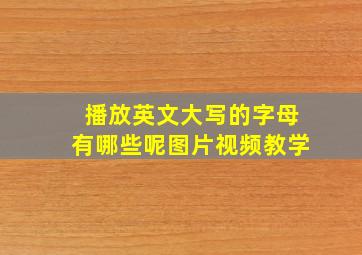 播放英文大写的字母有哪些呢图片视频教学