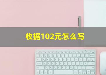 收据102元怎么写