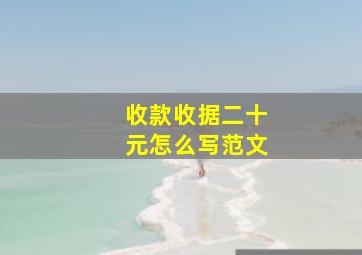 收款收据二十元怎么写范文