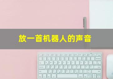 放一首机器人的声音