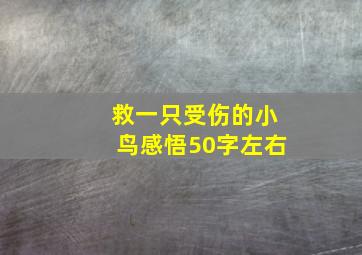 救一只受伤的小鸟感悟50字左右