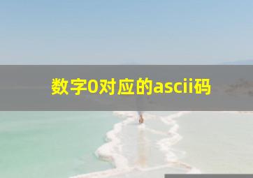 数字0对应的ascii码