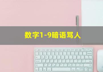 数字1-9暗语骂人