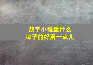 数字小键盘什么牌子的好用一点儿