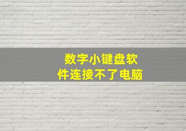 数字小键盘软件连接不了电脑