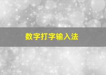 数字打字输入法