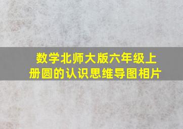 数学北师大版六年级上册圆的认识思维导图相片