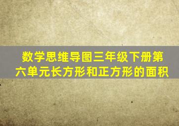 数学思维导图三年级下册第六单元长方形和正方形的面积