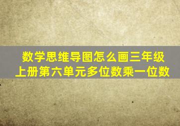 数学思维导图怎么画三年级上册第六单元多位数乘一位数